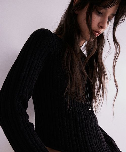 Asymmetric Side Slit Sweater